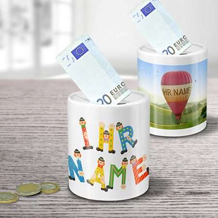 Bild von   spardose mit namenjpg | Individuelle 🎁 persönliche 🎁 personalisierte Geschenke bedruckt ▪ bestickt ▪ graviert