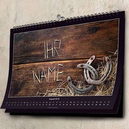 Bild von   pferdekalender mit namen wanjpg | Individuelle 🎁 persönliche 🎁 personalisierte Geschenke bedruckt ▪ bestickt ▪ graviert