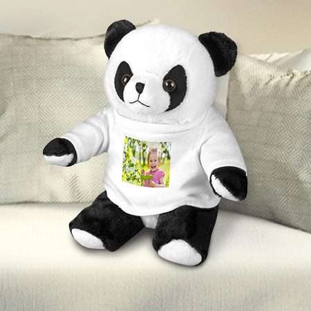 Bild von   kuscheltier pandabaer mitjpg | Individuelle 🎁 persönliche 🎁 personalisierte Geschenke bedruckt ▪ bestickt ▪ graviert