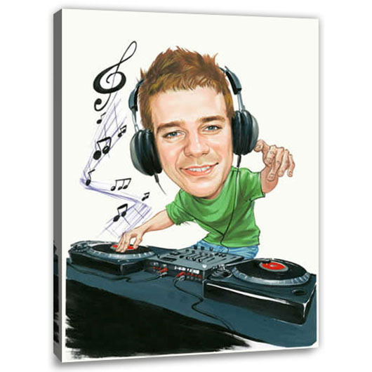 Bild von   erstellung karikatur dj summerjpg | Individuelle 🎁 persönliche 🎁 personalisierte Geschenke bedruckt ▪ bestickt ▪ graviert