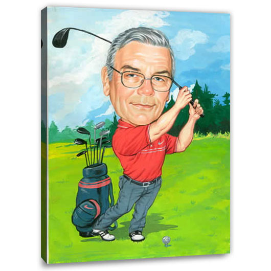 Bild von   erstellung karikatur golf kaddjpg | Individuelle 🎁 persönliche 🎁 personalisierte Geschenke bedruckt ▪ bestickt ▪ graviert