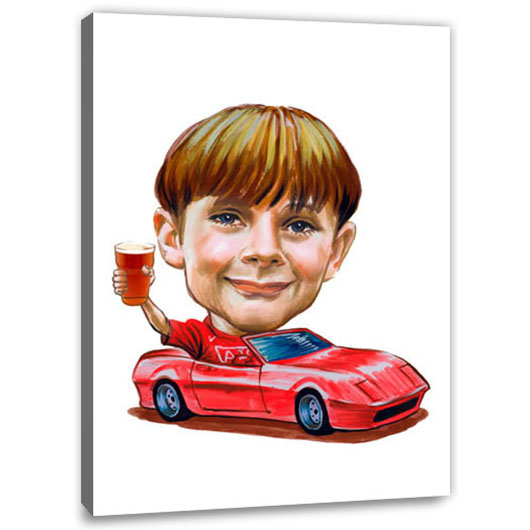 Bild von   erstellung karikatur autofahrejpg | Individuelle 🎁 persönliche 🎁 personalisierte Geschenke bedruckt ▪ bestickt ▪ graviert