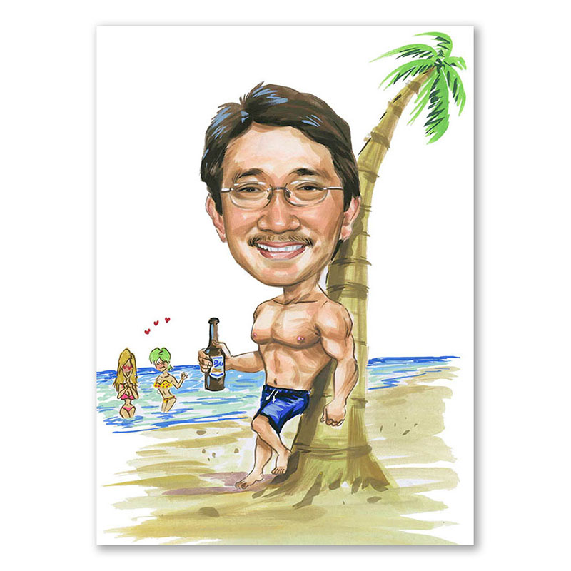 Bild von   erstellung karikatur erholungjpg | Individuelle 🎁 persönliche 🎁 personalisierte Geschenke bedruckt ▪ bestickt ▪ graviert