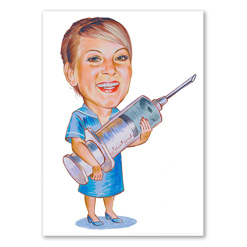 Bild von   erstellung karikatur krankenscjpg | Individuelle 🎁 persönliche 🎁 personalisierte Geschenke bedruckt ▪ bestickt ▪ graviert