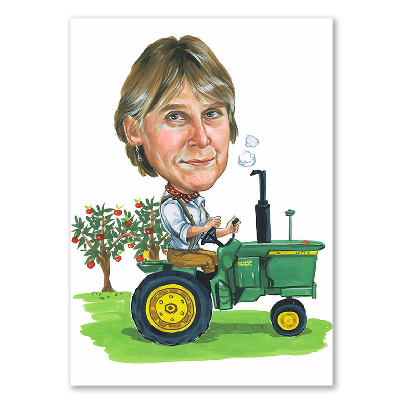 Bild von   erstellung karikatur treckerfajpg | Individuelle 🎁 persönliche 🎁 personalisierte Geschenke bedruckt ▪ bestickt ▪ graviert