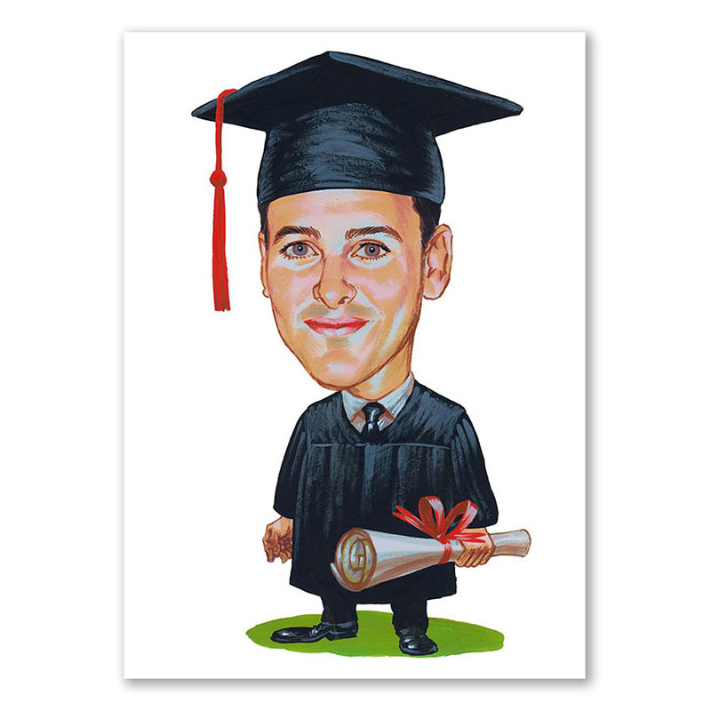 Bild von   erstellung karikatur examen gejpg | Individuelle 🎁 persönliche 🎁 personalisierte Geschenke bedruckt ▪ bestickt ▪ graviert