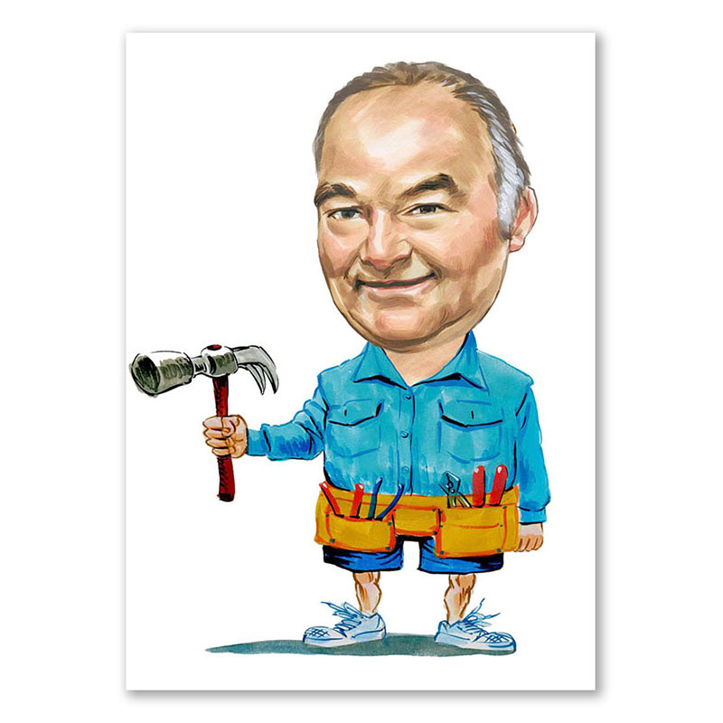 Bild von   erstellung karikatur handwerkejpg | Individuelle 🎁 persönliche 🎁 personalisierte Geschenke bedruckt ▪ bestickt ▪ graviert