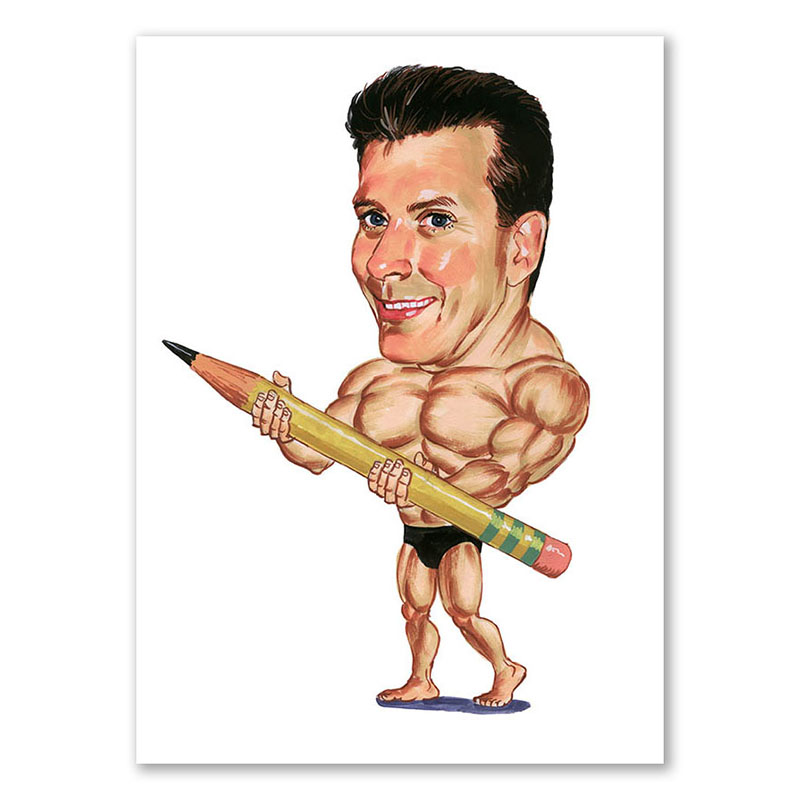 Bild von   erstellung karikatur muskelmanjpg | Individuelle 🎁 persönliche 🎁 personalisierte Geschenke bedruckt ▪ bestickt ▪ graviert