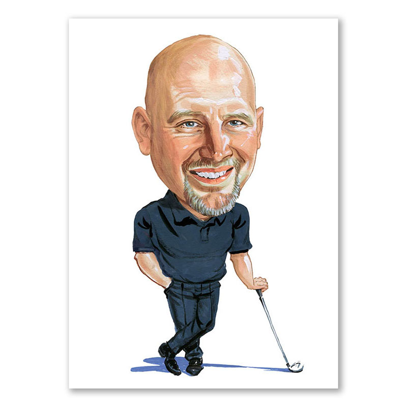 Bild von   erstellung karikatur golfer injpg | Individuelle 🎁 persönliche 🎁 personalisierte Geschenke bedruckt ▪ bestickt ▪ graviert