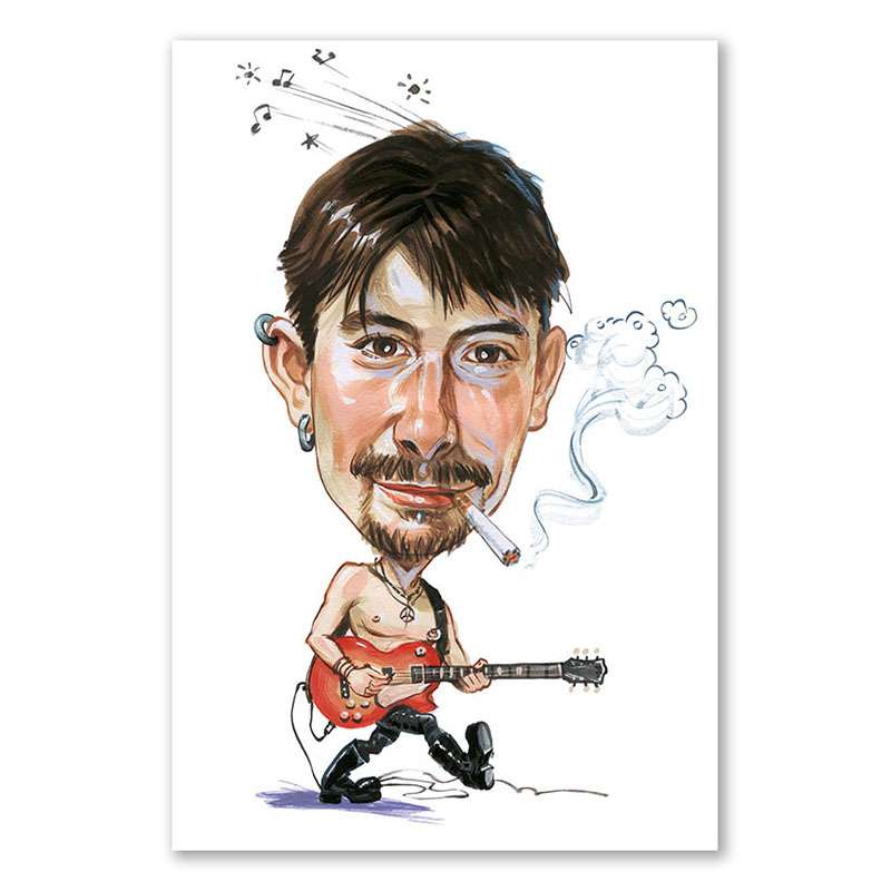 Bild von   erstellung karikatur rockmusikjpg | Individuelle 🎁 persönliche 🎁 personalisierte Geschenke bedruckt ▪ bestickt ▪ graviert