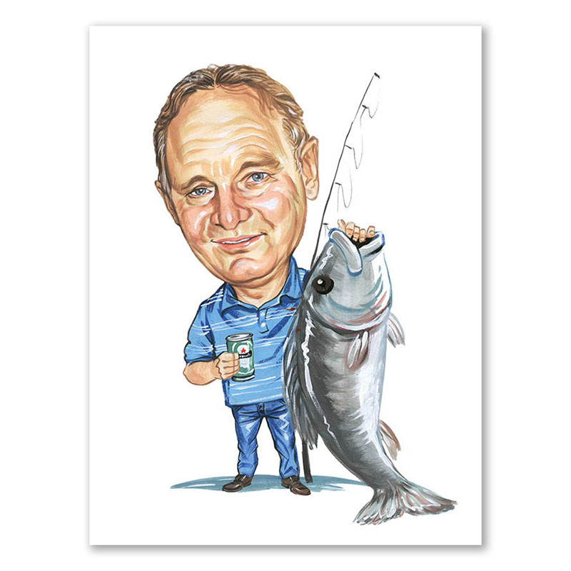 Bild von   erstellung karikatur fisch gefjpg | Individuelle 🎁 persönliche 🎁 personalisierte Geschenke bedruckt ▪ bestickt ▪ graviert