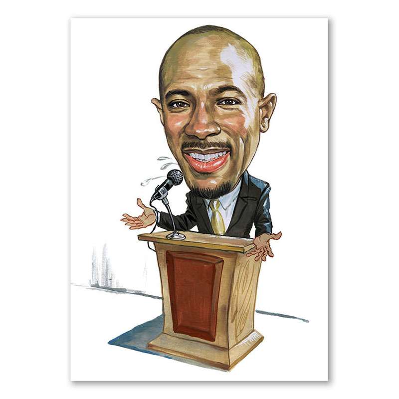 Bild von   erstellung karikatur redner cjpg | Individuelle 🎁 persönliche 🎁 personalisierte Geschenke bedruckt ▪ bestickt ▪ graviert