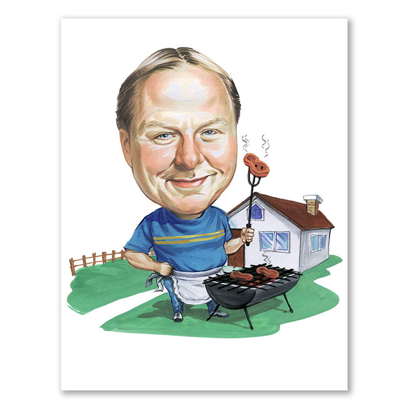 Bild von   erstellung karikatur grillchefjpg | Individuelle 🎁 persönliche 🎁 personalisierte Geschenke bedruckt ▪ bestickt ▪ graviert