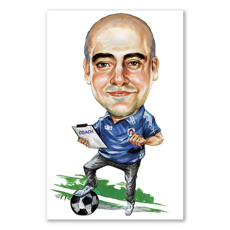 Bild von   erstellung karikatur coach amjpg | Individuelle 🎁 persönliche 🎁 personalisierte Geschenke bedruckt ▪ bestickt ▪ graviert