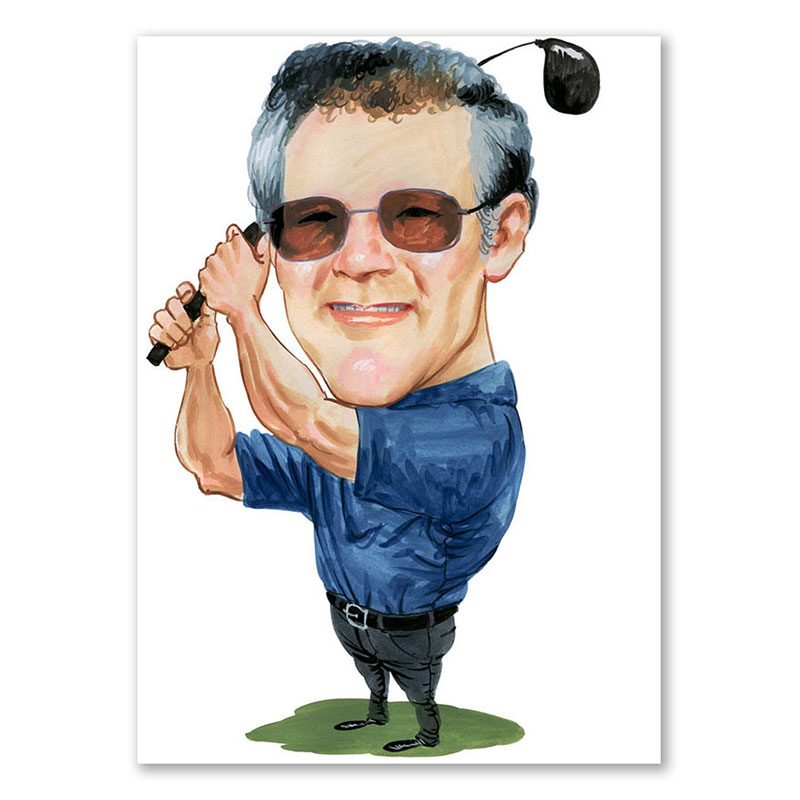 Bild von   erstellung karikatur golfer mijpg | Individuelle 🎁 persönliche 🎁 personalisierte Geschenke bedruckt ▪ bestickt ▪ graviert