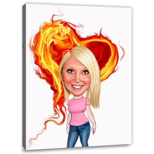 Bild von   erstellung karikatur frau vorjpg | Individuelle 🎁 persönliche 🎁 personalisierte Geschenke bedruckt ▪ bestickt ▪ graviert