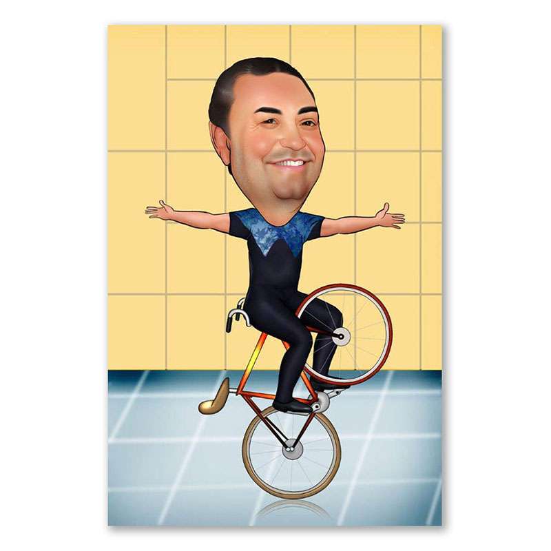 Bild von   erstellung karikatur rad kunstjpg | Individuelle 🎁 persönliche 🎁 personalisierte Geschenke bedruckt ▪ bestickt ▪ graviert