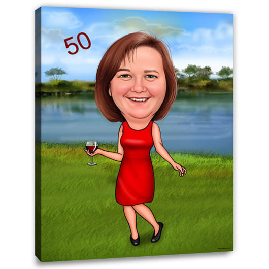 Bild von   erstellung karikatur elegantejpg | Individuelle 🎁 persönliche 🎁 personalisierte Geschenke bedruckt ▪ bestickt ▪ graviert