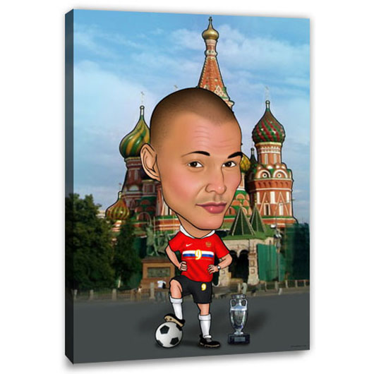 Bild von   erstellung karikatur fussballjpg | Individuelle 🎁 persönliche 🎁 personalisierte Geschenke bedruckt ▪ bestickt ▪ graviert
