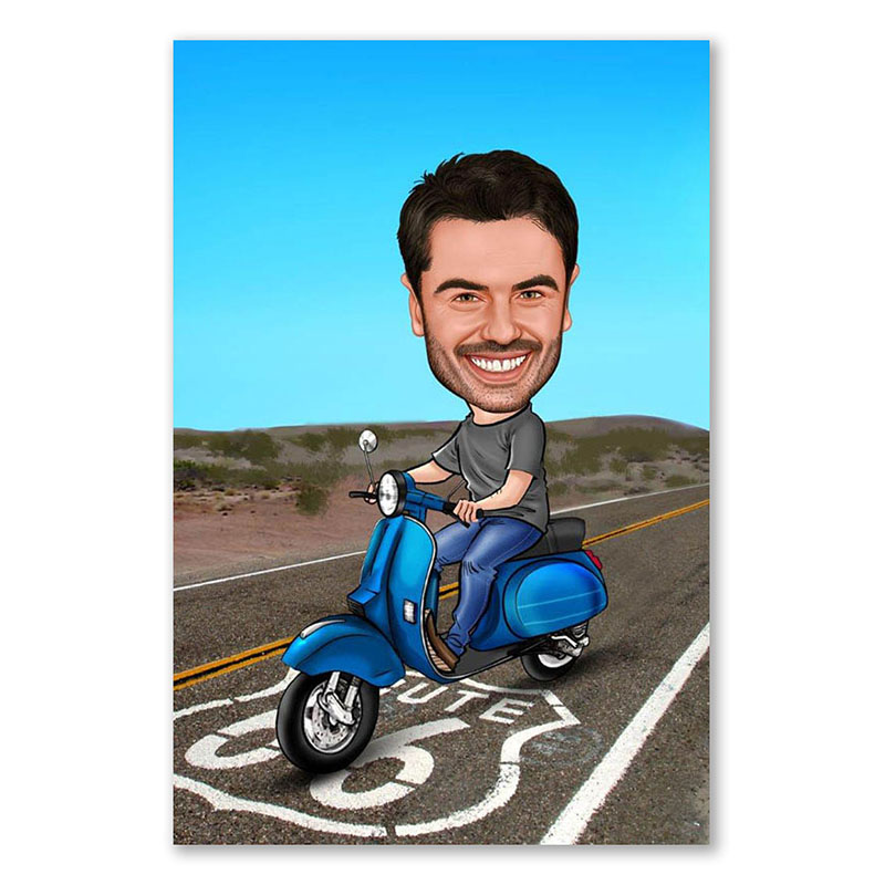 Bild von   erstellung karikatur route jpg | Individuelle 🎁 persönliche 🎁 personalisierte Geschenke bedruckt ▪ bestickt ▪ graviert