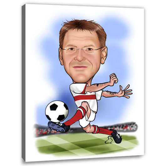 Bild von   erstellung karikatur fissballjpg | Individuelle 🎁 persönliche 🎁 personalisierte Geschenke bedruckt ▪ bestickt ▪ graviert