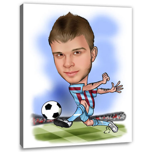 Bild von   erstellung karikatur fussballjpg | Individuelle 🎁 persönliche 🎁 personalisierte Geschenke bedruckt ▪ bestickt ▪ graviert