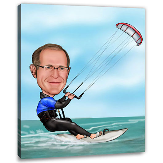 Bild von   erstellung karikatur kite survjpg | Individuelle 🎁 persönliche 🎁 personalisierte Geschenke bedruckt ▪ bestickt ▪ graviert