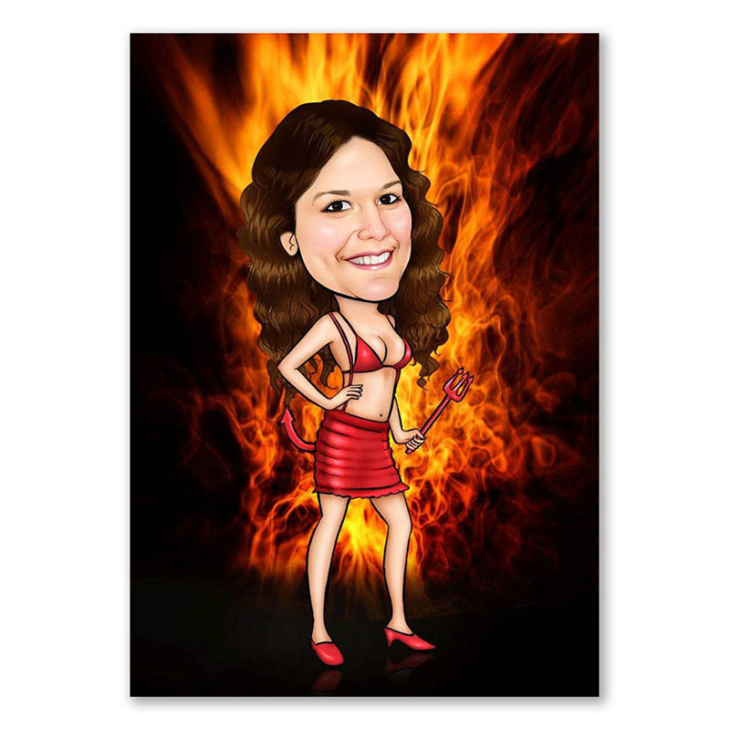 Bild von   erstellung karikatur hot girljpg | Individuelle 🎁 persönliche 🎁 personalisierte Geschenke bedruckt ▪ bestickt ▪ graviert