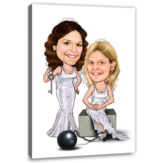 Bild von   erstellung karikatur angekettejpg | Individuelle 🎁 persönliche 🎁 personalisierte Geschenke bedruckt ▪ bestickt ▪ graviert