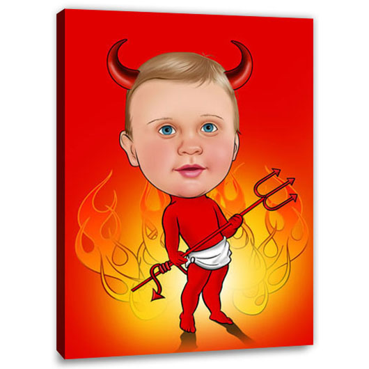 Bild von   erstellung karikatur teufel cjpg | Individuelle 🎁 persönliche 🎁 personalisierte Geschenke bedruckt ▪ bestickt ▪ graviert
