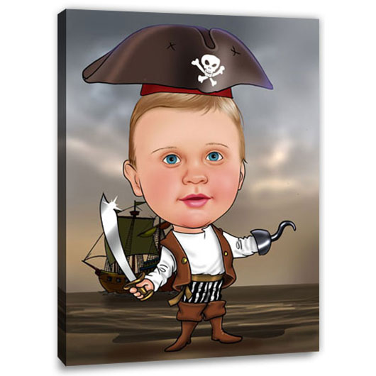 Bild von   erstellung karikatur pirat cajpg | Individuelle 🎁 persönliche 🎁 personalisierte Geschenke bedruckt ▪ bestickt ▪ graviert