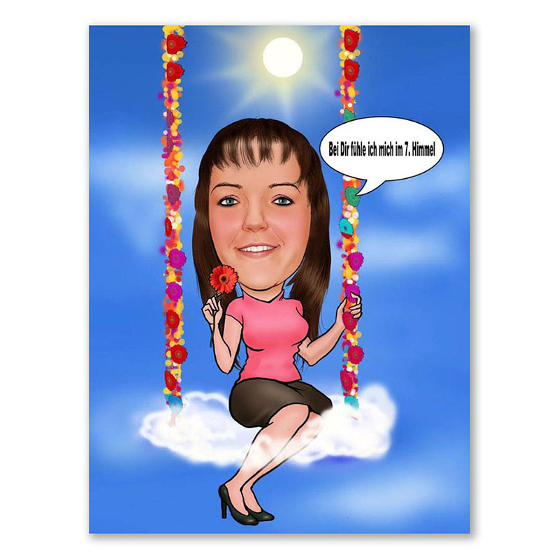 Bild von   erstellung karikatur verliebtejpg | Individuelle 🎁 persönliche 🎁 personalisierte Geschenke bedruckt ▪ bestickt ▪ graviert