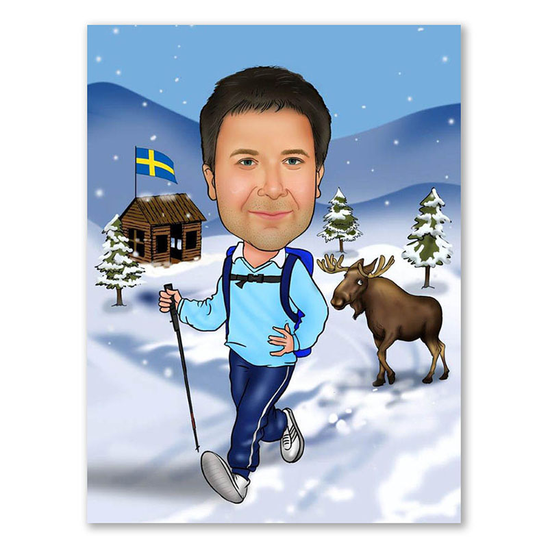 Bild von   erstellung karikatur skandinavjpg | Individuelle 🎁 persönliche 🎁 personalisierte Geschenke bedruckt ▪ bestickt ▪ graviert