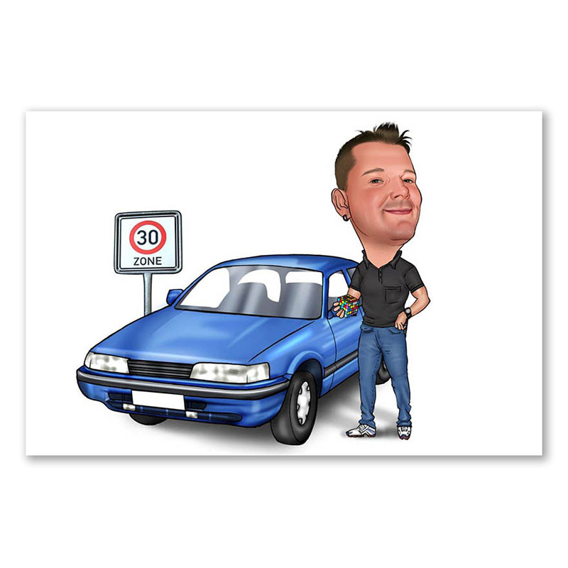 Bild von   erstellung karikatur vorsichtjpg | Individuelle 🎁 persönliche 🎁 personalisierte Geschenke bedruckt ▪ bestickt ▪ graviert