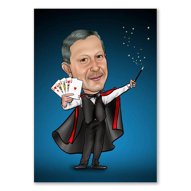 Bild von   erstellung karikatur zaubererjpg | Individuelle 🎁 persönliche 🎁 personalisierte Geschenke bedruckt ▪ bestickt ▪ graviert