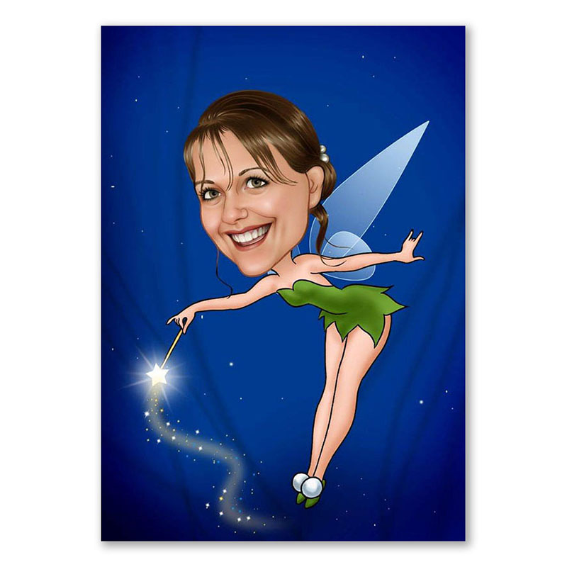 Bild von   erstellung karikatur elfe im sjpg | Individuelle 🎁 persönliche 🎁 personalisierte Geschenke bedruckt ▪ bestickt ▪ graviert