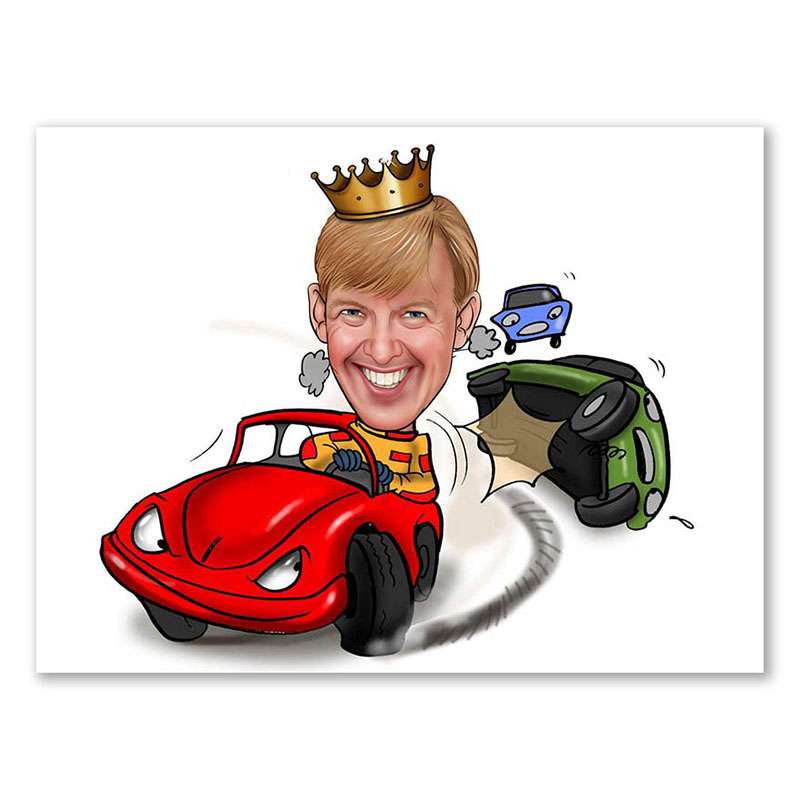 Bild von   erstellung karikatur king drivjpg | Individuelle 🎁 persönliche 🎁 personalisierte Geschenke bedruckt ▪ bestickt ▪ graviert