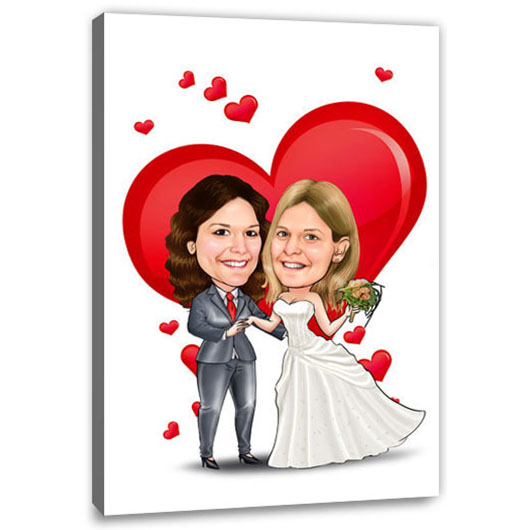 Bild von   erstellung karikatur hochzeitjpg | Individuelle 🎁 persönliche 🎁 personalisierte Geschenke bedruckt ▪ bestickt ▪ graviert