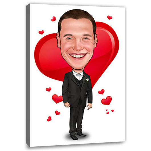 Bild von   erstellung karikatur herz cajpg | Individuelle 🎁 persönliche 🎁 personalisierte Geschenke bedruckt ▪ bestickt ▪ graviert