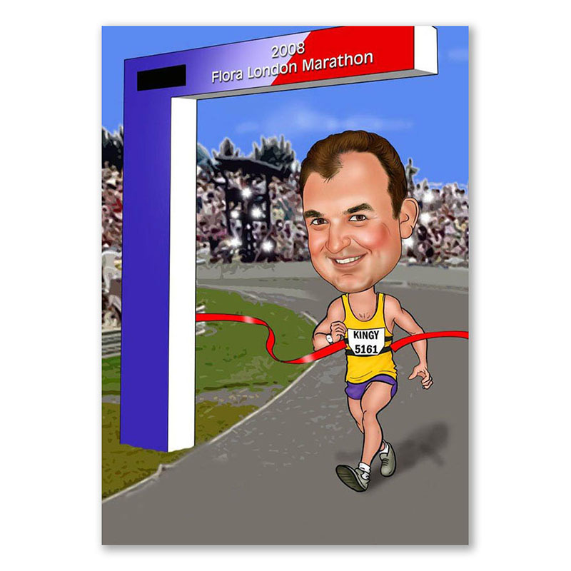 Bild von   erstellung karikatur marathonjpg | Individuelle 🎁 persönliche 🎁 personalisierte Geschenke bedruckt ▪ bestickt ▪ graviert