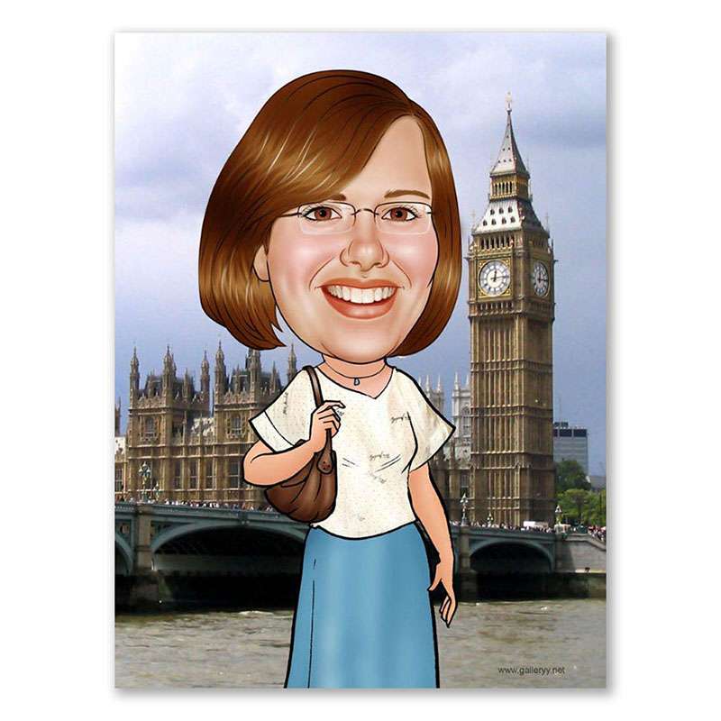 Bild von   erstellung karikatur london bijpg | Individuelle 🎁 persönliche 🎁 personalisierte Geschenke bedruckt ▪ bestickt ▪ graviert