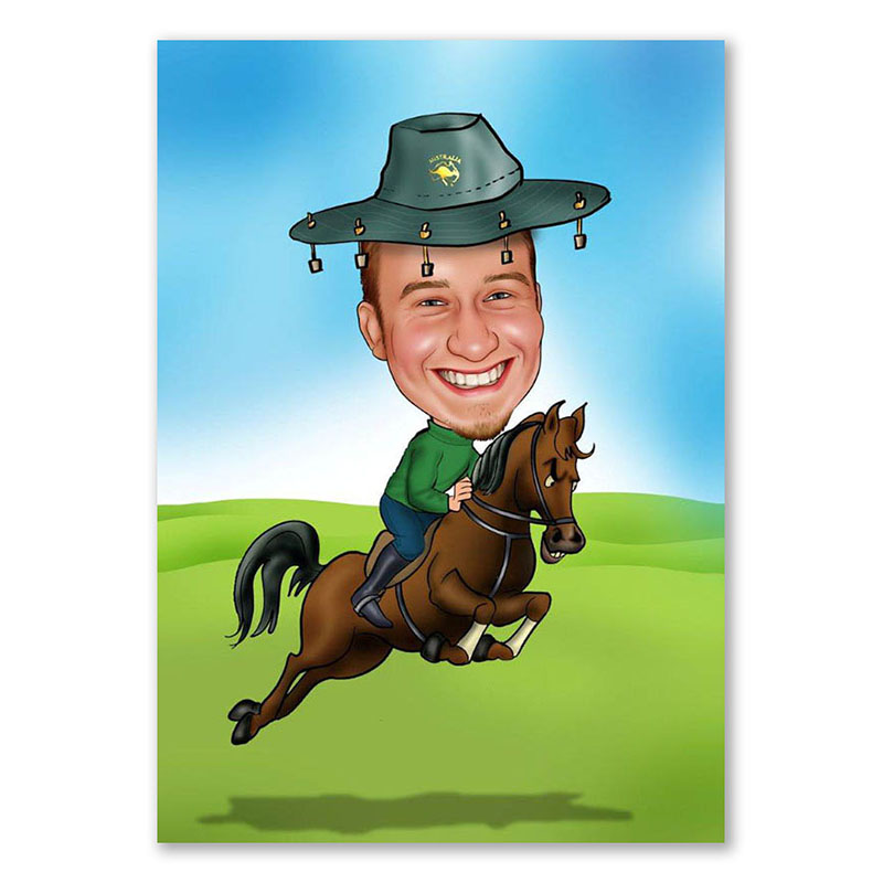 Bild von   erstellung karikatur cowboy rajpg | Individuelle 🎁 persönliche 🎁 personalisierte Geschenke bedruckt ▪ bestickt ▪ graviert