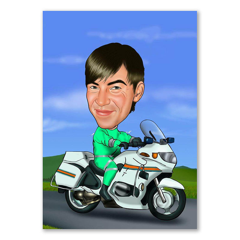 Bild von   erstellung karikatur polizistjpg | Individuelle 🎁 persönliche 🎁 personalisierte Geschenke bedruckt ▪ bestickt ▪ graviert