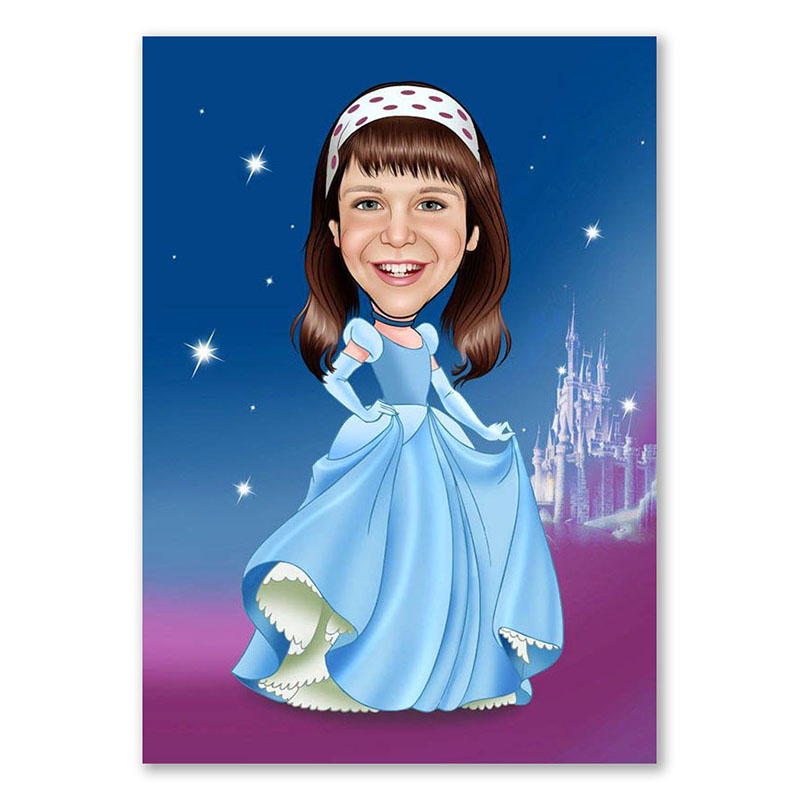 Bild von   erstellung karikatur prinzessijpg | Individuelle 🎁 persönliche 🎁 personalisierte Geschenke bedruckt ▪ bestickt ▪ graviert