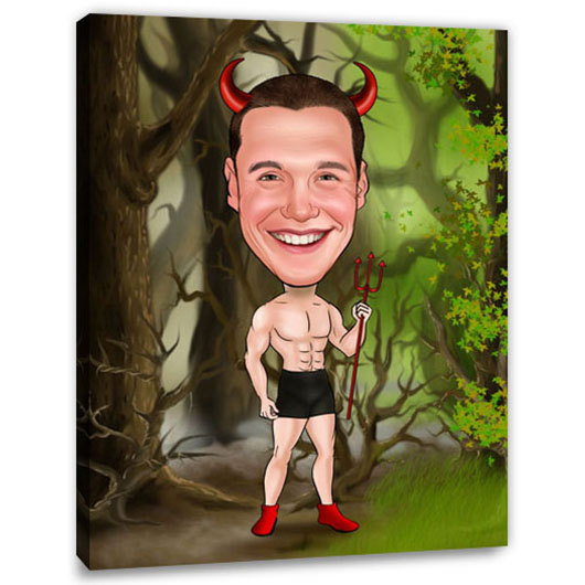 Bild von   erstellung karikatur teufel cjpg | Individuelle 🎁 persönliche 🎁 personalisierte Geschenke bedruckt ▪ bestickt ▪ graviert