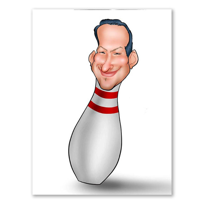 Bild von   erstellung karikatur bowlingjpg | Individuelle 🎁 persönliche 🎁 personalisierte Geschenke bedruckt ▪ bestickt ▪ graviert