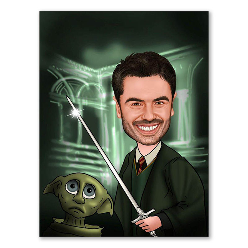 Bild von   erstellung karikatur fechtenjpg | Individuelle 🎁 persönliche 🎁 personalisierte Geschenke bedruckt ▪ bestickt ▪ graviert