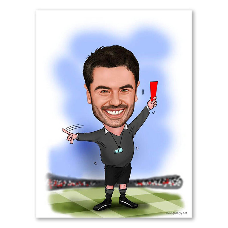 Bild von   erstellung karikatur rote cartjpg | Individuelle 🎁 persönliche 🎁 personalisierte Geschenke bedruckt ▪ bestickt ▪ graviert