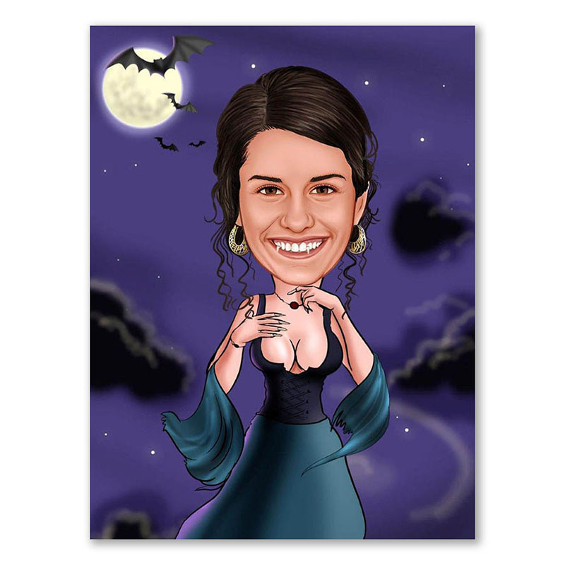 Bild von   erstellung karikatur vampirinjpg | Individuelle 🎁 persönliche 🎁 personalisierte Geschenke bedruckt ▪ bestickt ▪ graviert