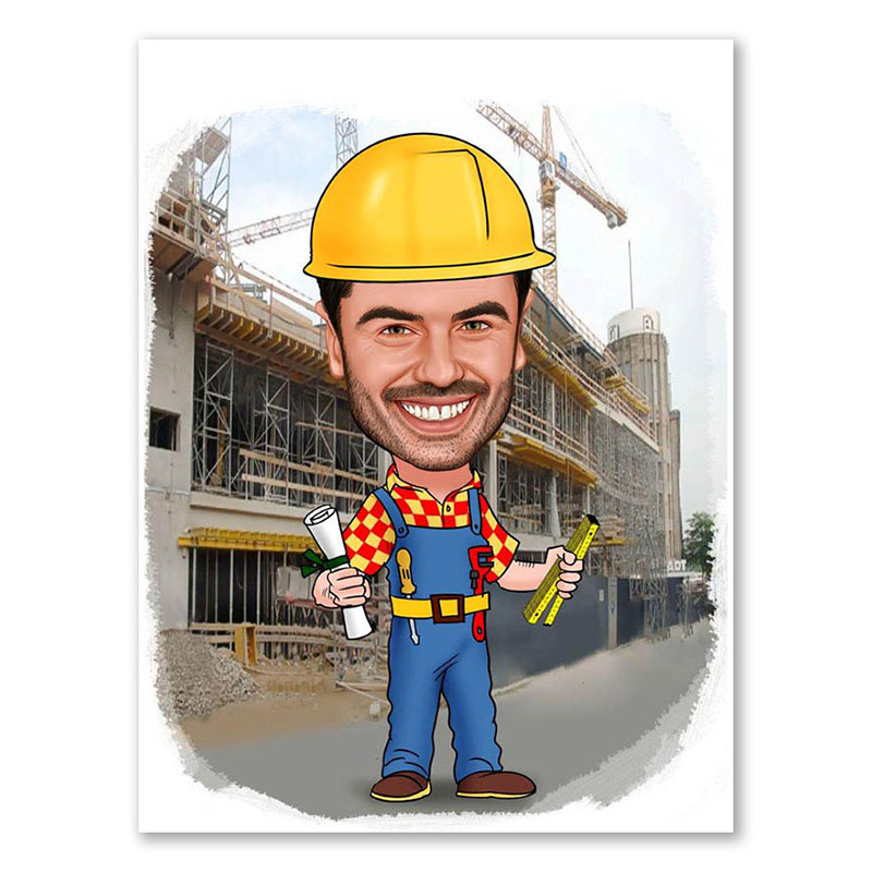 Bild von   erstellung karikatur meine baujpg | Individuelle 🎁 persönliche 🎁 personalisierte Geschenke bedruckt ▪ bestickt ▪ graviert